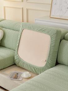 1 pièce Housse de canapé élastique pour toutes les saisons, housse de coussin de siège de canapé enveloppante imperméable, antidérapante, lavable en machine, design minimaliste moderne, adaptée aux canapés d'angle et aux canapés 1/2/3/4 places, pour la chambre à coucher et le salon - Vert menthe - Voir 11