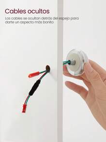 VASAGLE Tocador, Luces LED con Brillo Ajustable, Mesa de Maquillaje con Espejo, 2 Cajones y 3 Compartimentos, Moderno, Blanco