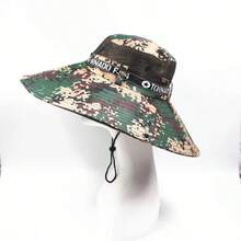 男士偽裝紋防曬帽,適用於釣魚、戶外活動、徒步旅行和海灘,寬邊防曬