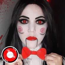 Lentes De Contacto Freshlady De Vampiro Rojo Para Halloween Y Cosplay, Desechables Por 1 Año Lentes de contacto - Rojo - Ver 2