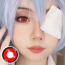 Lentes De Contacto Freshlady De Vampiro Rojo Para Halloween Y Cosplay, Desechables Por 1 Año Lentes de contacto - Rojo - Ver 4