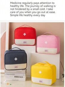 3pcs Portable Oxford Fabric First Aid Kit, Large Capacity Medicine Storage Bag For Emergency And Travel Medicine Bag Medicine Storage Bag Medicine Organizer First Aid Kit First Aid Bag Travel Accessories Travel Organizer Travel Essentials Travel Stuff Travelling Bag College Vacation Cruise Summer Holiday Essentials For Outdoor Camping Hiking Hunting