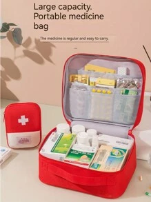 3pcs Portable Oxford Fabric First Aid Kit, Large Capacity Medicine Storage Bag For Emergency And Travel Medicine Bag Medicine Storage Bag Medicine Organizer First Aid Kit First Aid Bag Travel Accessories Travel Organizer Travel Essentials Travel Stuff Travelling Bag College Vacation Cruise Summer Holiday Essentials For Outdoor Camping Hiking Hunting