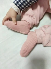 FEISHDEK 3 Pairs Toddler Kids Solid Casual Anti-Skid Ankle Socks For Indoor Daily Play - Multicolor - View 5