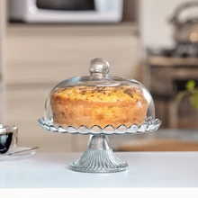 Boleira de Vidro com Pé e Tampa Jasmin Vitazza: Para Bolo, Doces, Sobremesas, Decoração, Organização e Mesa Posta, com Toque de Elegância, Praticidade Ecológica e Ocasiões Especiais - Multicolorido - Visão 7
