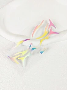 2 Pcs/Set Eyeliner Makeup Stickers Holographic Face Stickers Self-Adhesive Eyeliner Decorations - Multicolor - View 7