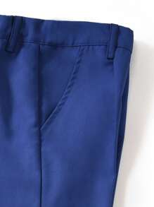 返校季青少年男童西装五件套 - 西装、马甲、裤子、衬衫、领带（宝蓝色） - 寶藍色 - 查看 7