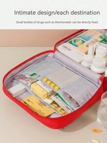 3pcs Portable Oxford Fabric First Aid Kit, Large Capacity Medicine Storage Bag For Emergency And Travel Medicine Bag Medicine Storage Bag Medicine Organizer First Aid Kit First Aid Bag Travel Accessories Travel Organizer Travel Essentials Travel Stuff Travelling Bag College Vacation Cruise Summer Holiday Essentials For Outdoor Camping Hiking Hunting