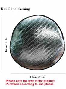 2 层铝箔汽车方向盘套，防晒 - 銀色 - 查看 5