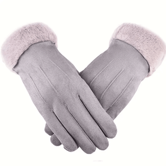 Winter Velvet Knitted Warm Gloves Thickened Windproof Outdoor Gloves Convenient Touch Screen Stretch Gloves