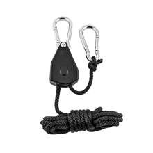 2m Rope 1/8 Lifting Lanyard Sling Plastic Ratchet Camping Camping Stuff - Black - View 6