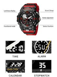 SMAEL Smael Pointer Dual Display Electronic Sports Watch, Multifunctional Waterproof Watch For Men & Students, Suitable For Outdoor Activities
