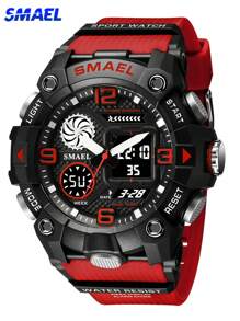 SMAEL Smael Pointer Dual Display Electronic Sports Watch, Multifunctional Waterproof Watch For Men & Students, Suitable For Outdoor Activities