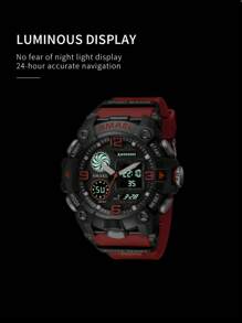 SMAEL Smael Pointer Dual Display Electronic Sports Watch, Multifunctional Waterproof Watch For Men & Students, Suitable For Outdoor Activities