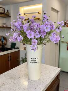 1支76cm蝴蝶花玫瑰絲花餐廳桌面擺飾假花歐式田園手持花束小玫瑰