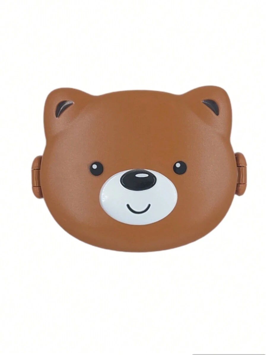 Topper lonchera OSO café para alimentos de doble nivel con cubierto - Marrón Chocolate - Ver 1