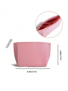 1pc Inner Bag With Long & Short Handles, Different Sizes Tote Bag Organizer For Le Pliage Tote - Pink - View 2