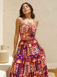 Women Two-piece Outfits - Pink - View 4