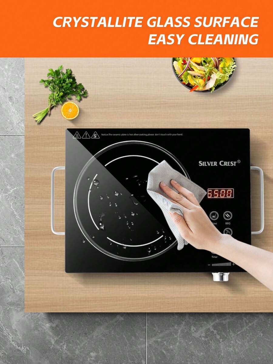 Electric Cooktop Single Burner,3500W 220V Electric Stove Top with Knob