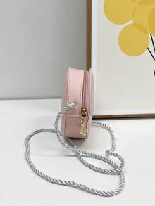 1 Piece Young Girlpu Leather Zipper Closure Cute Unicorn Kid Mini Crossbody Bag Suitable For Daily Use In All Seasons - Pink - View 4