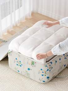 1pc Large Capacity Collapsible Clothes & Quilt Storage Bag, Suitable For Wardrobe, Seasonal Clothes & Bedding Storage, Travel Luggage, Boho Vibes