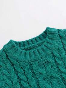 Boys' Casual And Fashionable Solid Color Round Neck Knit Vest For Autumn