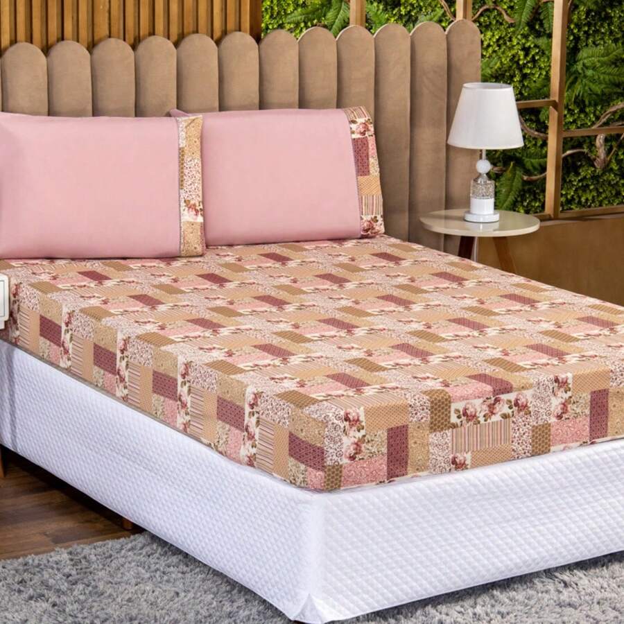 Sheet Sets with Pillowcases - 粉紅色花朵 - 查看 1