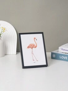 黑色WPC簡約風格相框(帶照片紙),適用於掛飾和桌子放置在家庭,臥室,餐廳,客廳 - 黑色 - 查看 3