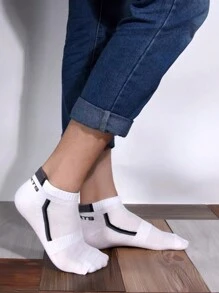 5pairs Men's Short Socks Summer Breathable Sweat-absorbent Sport Socks