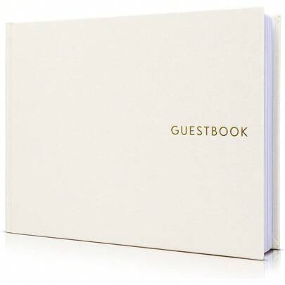 Beautiful Wedding Guest Book For Your Wedding Reception - Simply Elegant Guestbook To Sign In - The Perfect Wedding Or Baby Shower Guest Book And Addition To Your Big Day Back To School