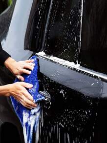 1 Miếng 30*30cm Đa chức năng Vệ sinh ô tô Khăn tắm Đối với Hấp thụ Nước , Lau sạch Và Bảo trì - Màu xanh lam - Xem 5