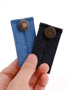 1入哺乳期牛仔褲扣子延長器,懷孕婦女可調節的扣環 - 藏蓝色 - 查看 5