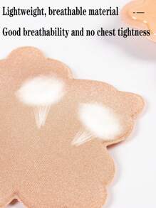 2入組女性可重複使用隱形胸部胸罩墊,防光杯子造型膠黏劑乳貼 - 黑色 - 查看 6