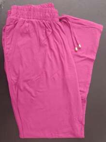 Women Pants - 粉色 - 查看 2