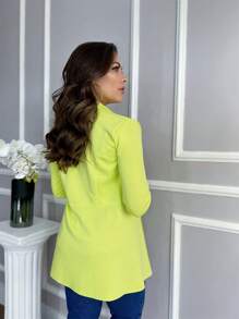 Blusa Max Blazer feminina  casaquinho acntiurado sobreudo longo neopreme linda