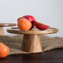Acacia Wood Original Color Solid Wood Base Cake St,Kitchen,Christmas Gift