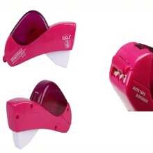 1入組迷你膠帶分配器,便攜式文具膠帶座手持膠帶切割器密封盒,適用於辦公室使用