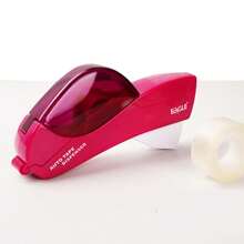 1入組迷你膠帶分配器,便攜式文具膠帶座手持膠帶切割器密封盒,適用於辦公室使用