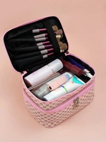 1个时尚简约防水便携大容量化妆品收纳包,适合居家旅行,可作房间装饰、化妆包、旅行必备品、收纳包、化妆包、洗漱包、桌面收纳包、化妆包、化妆袋、化妆包、旅行必备品、化妆袋、小化妆包、化妆袋、化妆包、旅行必备品、大容量、大化妆包、圣诞礼物、化妆袋、旅行、女士旅行必备礼物、化妆袋、手拿包/小手提包、化妆品收纳包、化妆品整理包、化妆袋、刷子收纳袋、迷你化妆袋、大容量化妆袋、女士礼物、圣诞礼物、女士礼物创意 - 粉色 - 查看 3