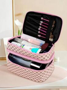 1个时尚简约防水便携大容量化妆品收纳包,适合居家旅行,可作房间装饰、化妆包、旅行必备品、收纳包、化妆包、洗漱包、桌面收纳包、化妆包、化妆袋、化妆包、旅行必备品、化妆袋、小化妆包、化妆袋、化妆包、旅行必备品、大容量、大化妆包、圣诞礼物、化妆袋、旅行、女士旅行必备礼物、化妆袋、手拿包/小手提包、化妆品收纳包、化妆品整理包、化妆袋、刷子收纳袋、迷你化妆袋、大容量化妆袋、女士礼物、圣诞礼物、女士礼物创意 - 粉色 - 查看 9