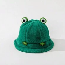 1頂女士時尚冬季/秋季保暖針織帽青蛙桶帽,適合休閒日常穿著