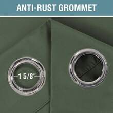 H.VERSAILTEX Blackout Curtain For Living Room Small Window Kitchen Blackout Curtains Energy Saving Solid Grommet Blackout Drape - 古銅綠 - 查看 5