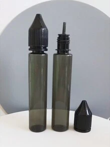 2入裝30ml Pet塑料滴嘴瓶,長嘴頭,適用於e液,稀油,大猩猩瓶 - 黑色 - 查看 1