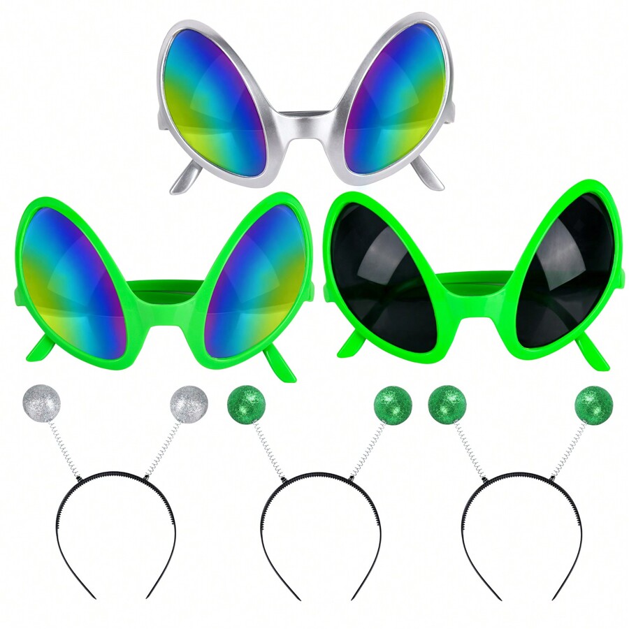Alien Headband Glasses Antenna 6pcs Alien Headband Alien Antenna