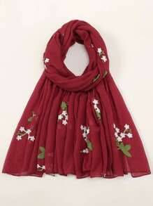 Khăn quàng cổ nữ - Màu Đỏ Sâu - Xem 1