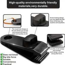 6pcs Heavy Duty Tarp Clips, Tarp Fasteners, Pool Awning Fasteners, Suitable For Outdoor Camping Tents - Black - View 6
