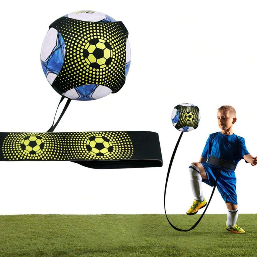 1 Pieza Equipo De Entrenamiento De Fútbol Juggling Trainer Con Control De Pelota, Cinturón De Práctica De Rebote - Negro - Ver 1