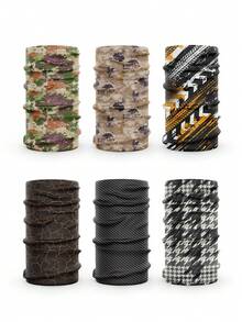 Sun Protective Anti UV 6PCS Fashion Breathable Polyester Seamless Bandana - Multicolor - View 1