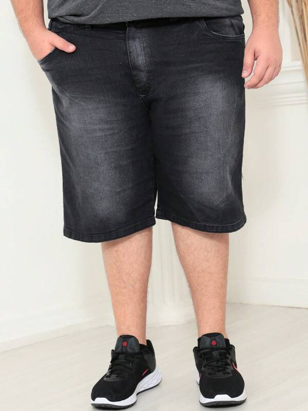 Bermuda Jeans Masculina Plus Size Black Used