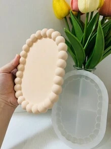 Khuôn xi măng hình quả trứng hình cốc bong bóng, Khuôn silicon đựng khay bê tông, Khuôn đĩa nhựa Jesmonite tự làm - trắng - Xem 7